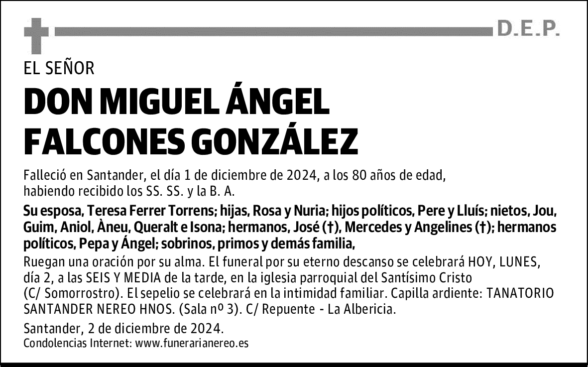 DON MIGUEL ÁNGEL FALCONES GONZÁLEZ