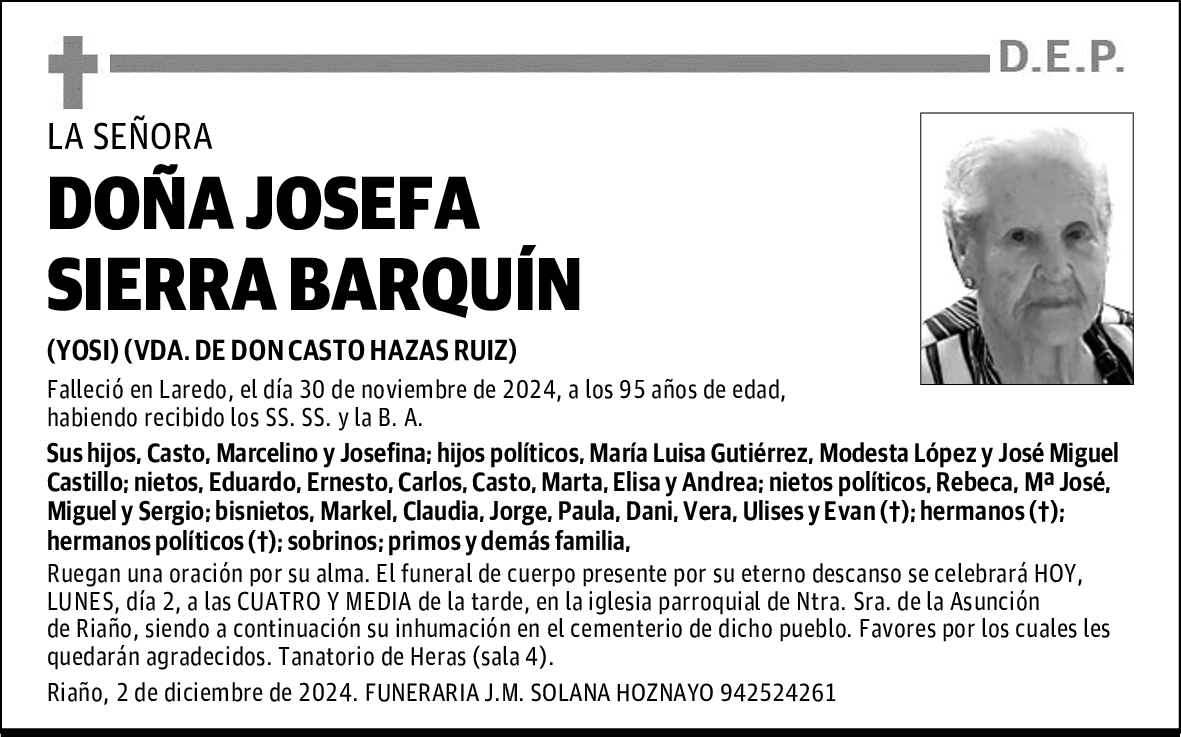 DOÑA JOSEFA SIERRA BARQUÍN