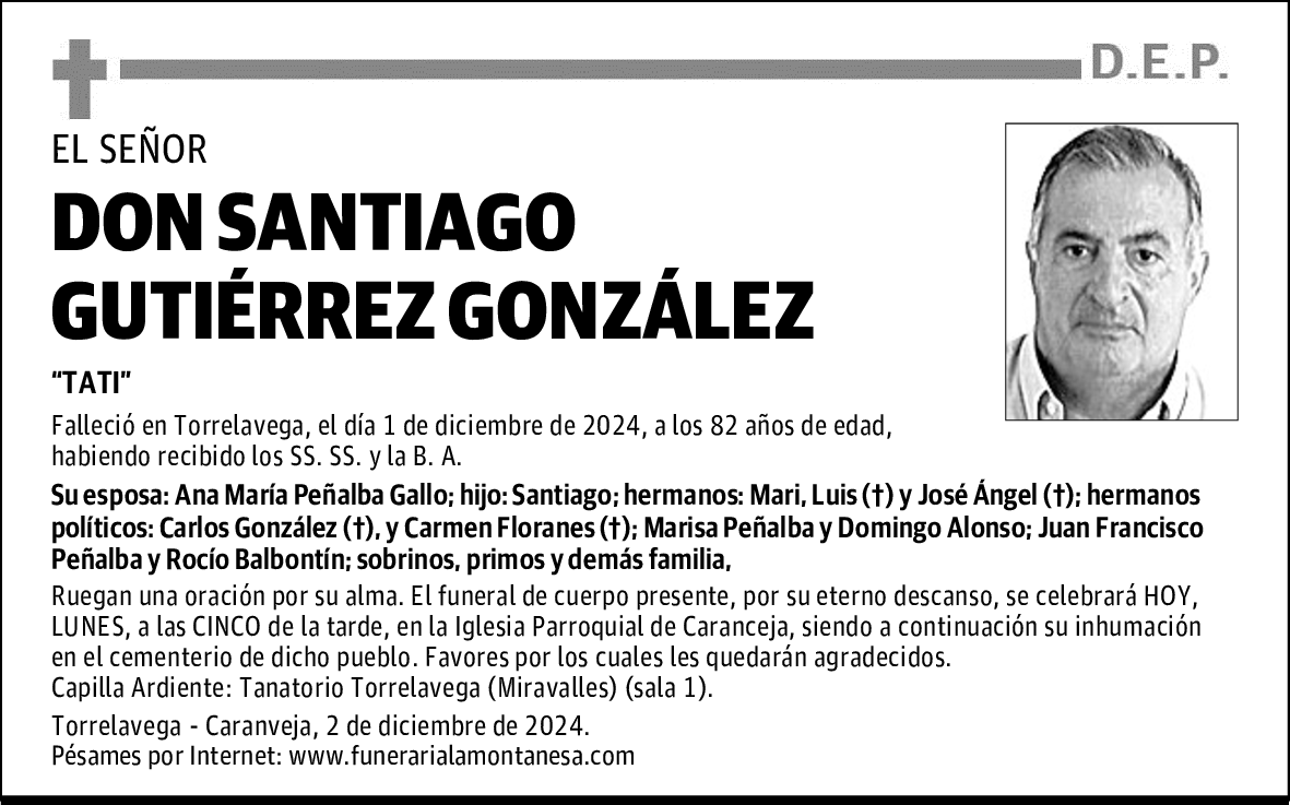 DON SANTIAGO GUTIÉRREZ GONZÁLEZ