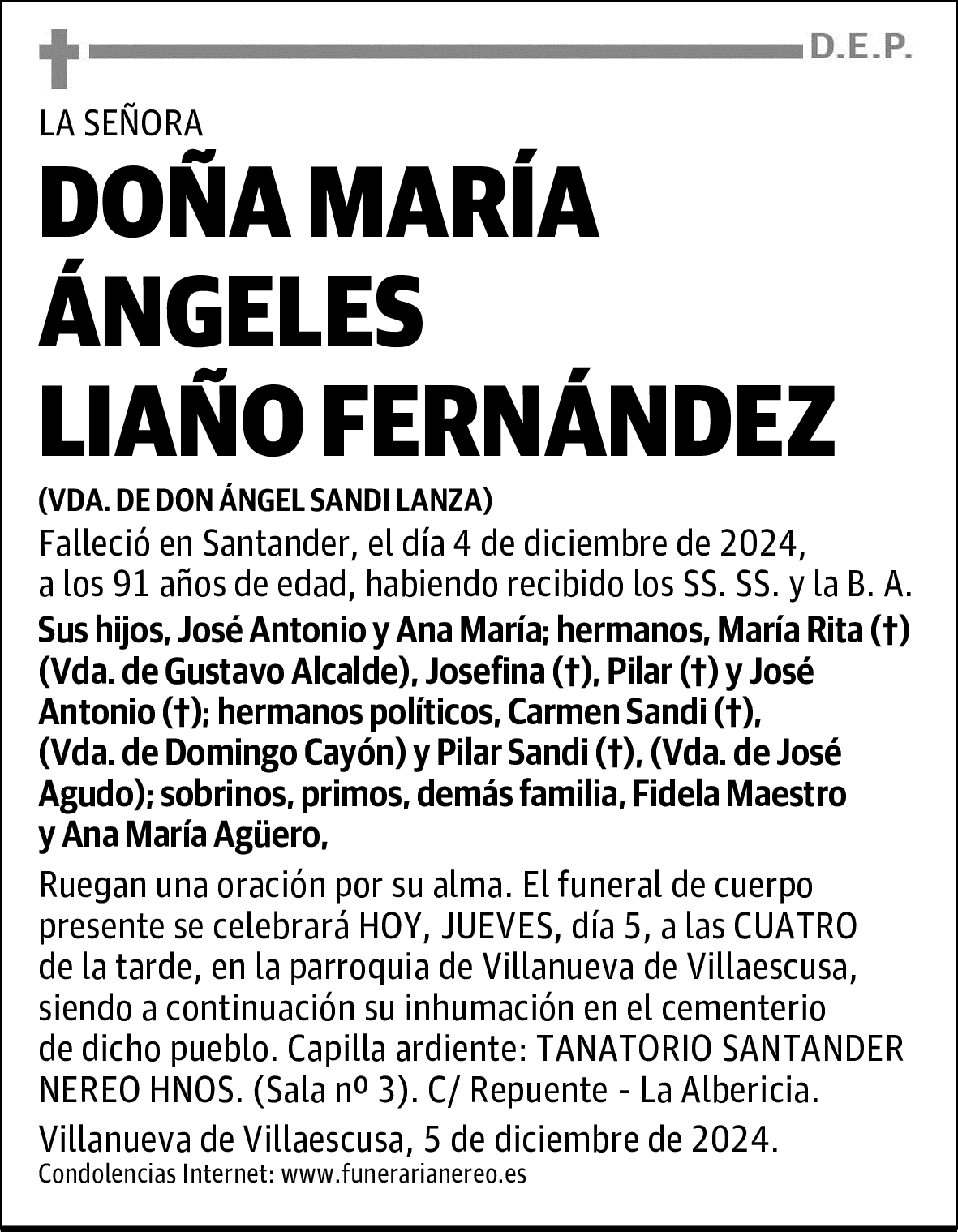 DOÑA MARÍA ÁNGELES LIAÑO FERNÁNDEZ