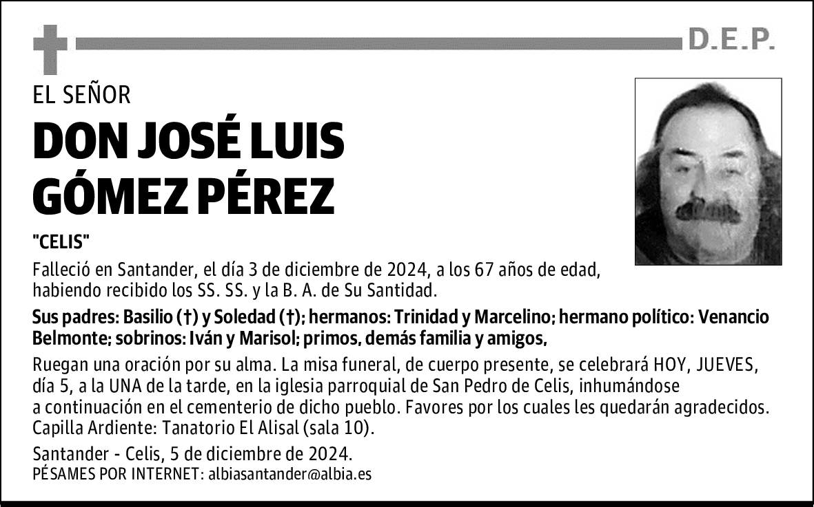 DON JOSÉ LUIS GÓMEZ PÉREZ