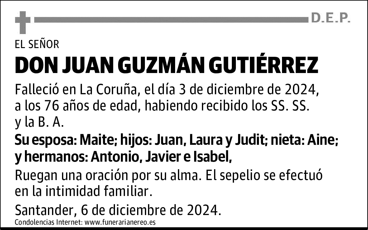 DON JUAN GUZMÁN GUTIÉRREZ