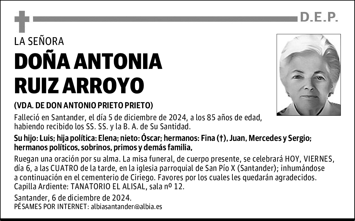 DOÑA ANTONIA RUIZ ARROYO