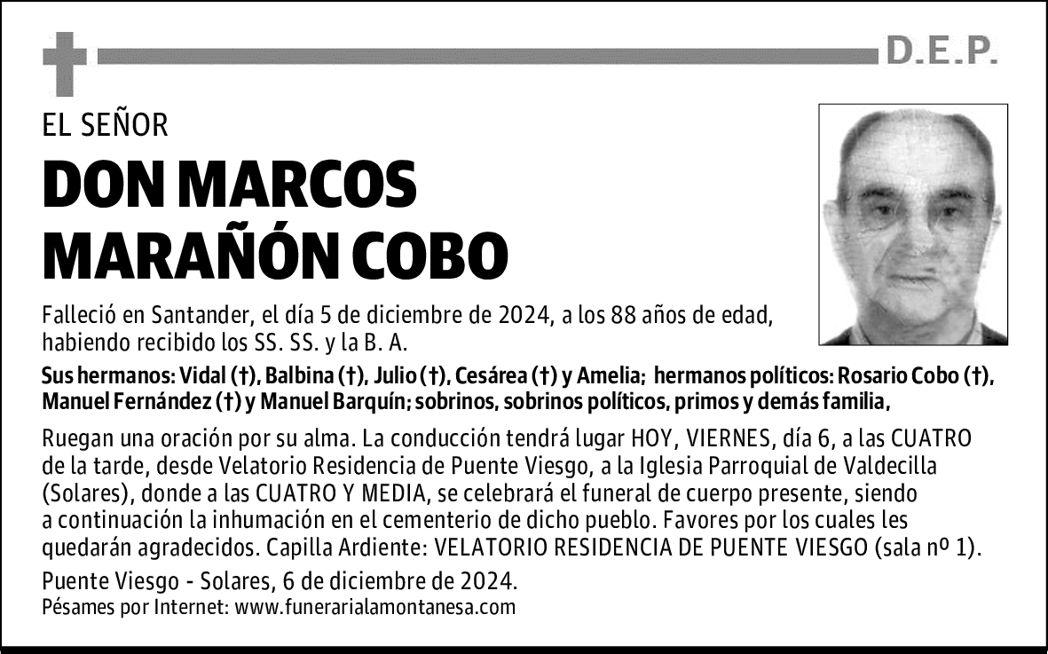 DON MARCOS MARAÑÓN COBO