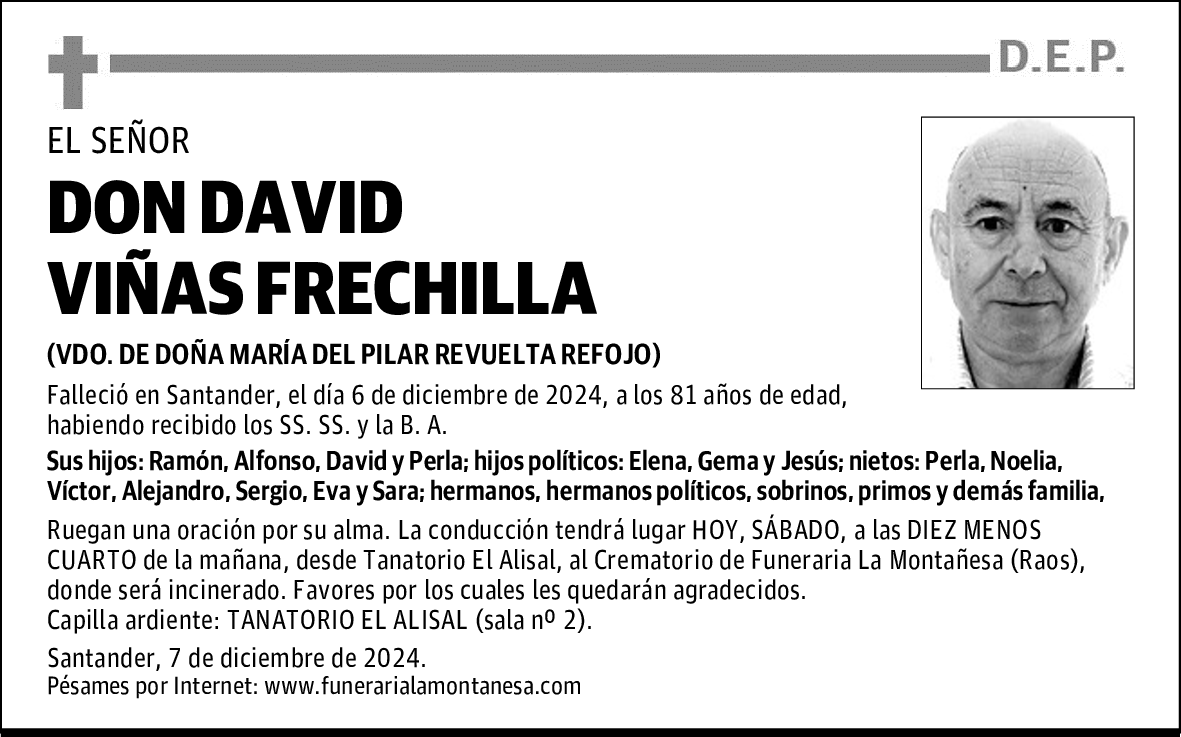 DON DAVID VIÑAS FRECHILLA