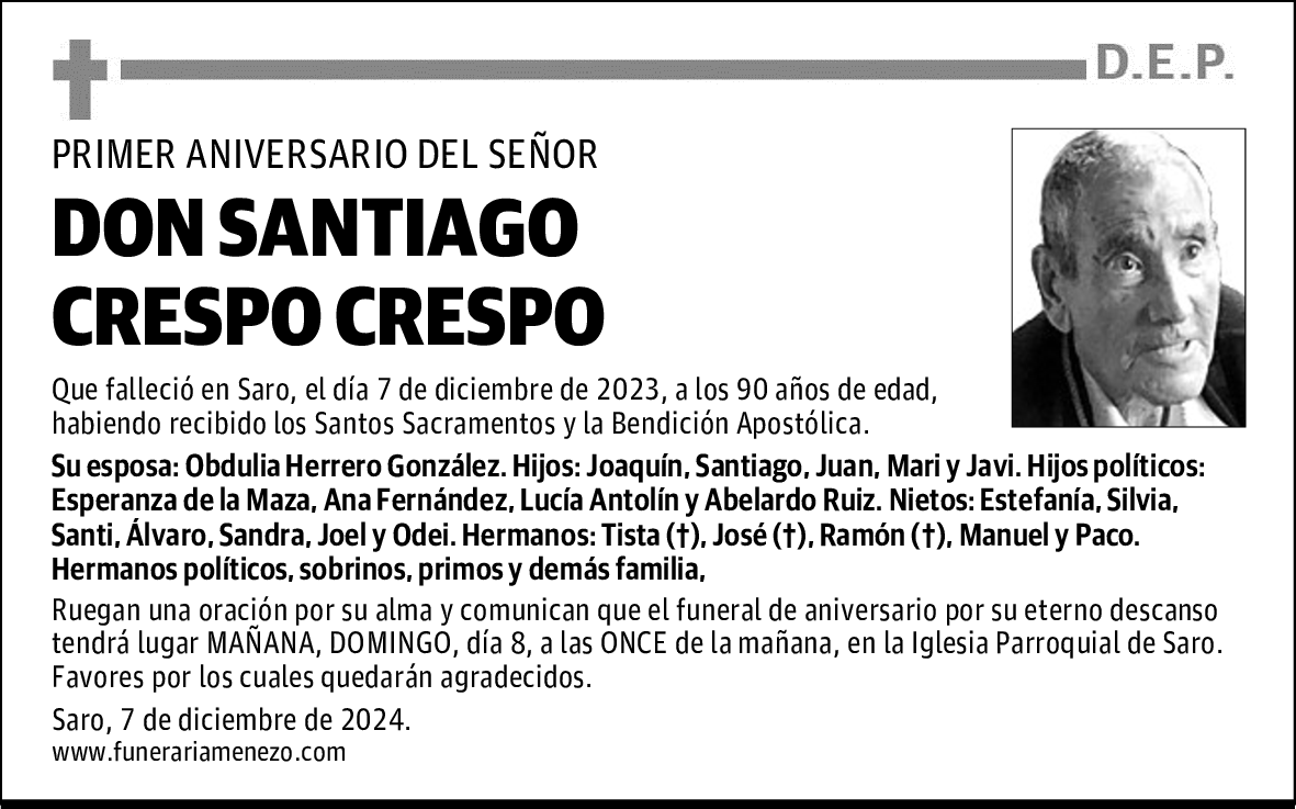 DON SANTIAGO CRESPO CRESPO