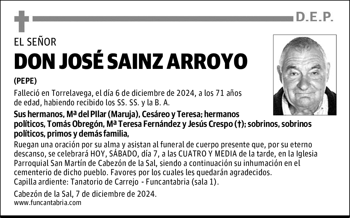 DON JOSÉ SAINZ ARROYO