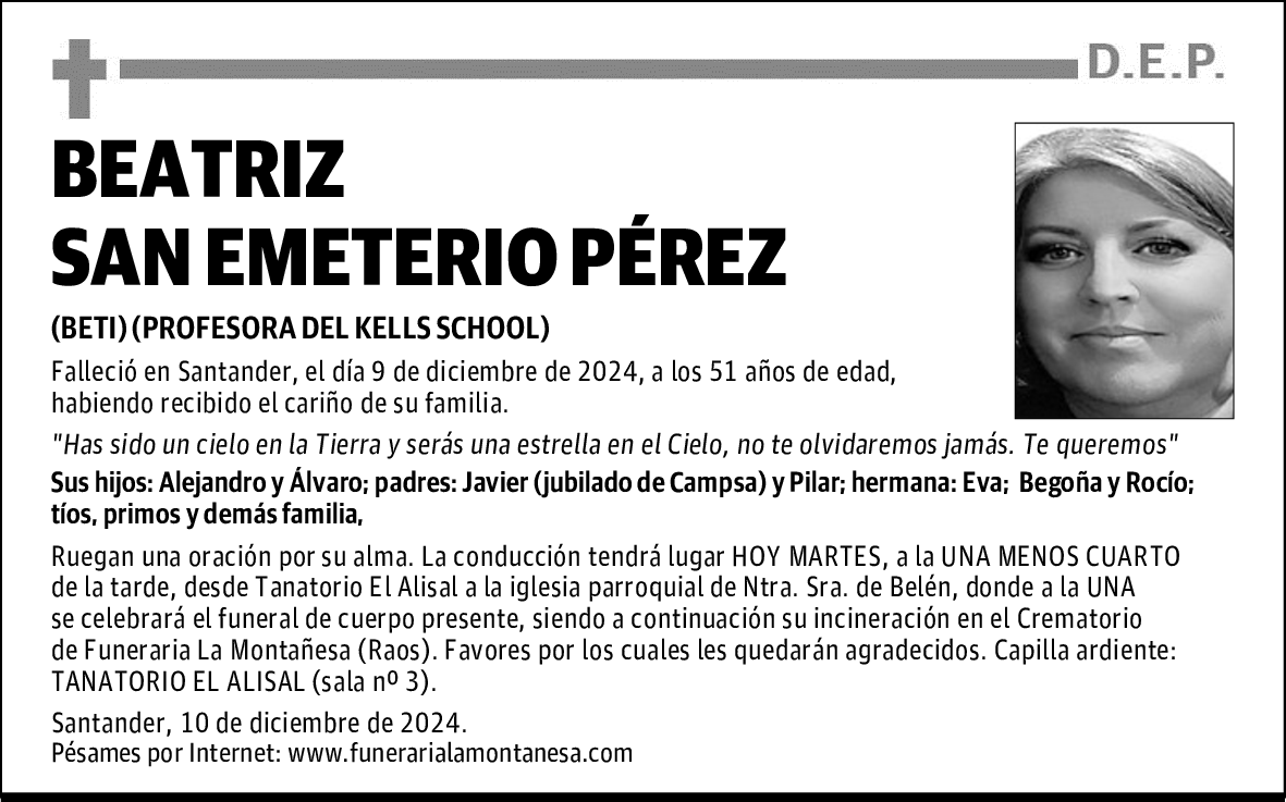 BEATRIZ SAN EMETERIO PÉREZ