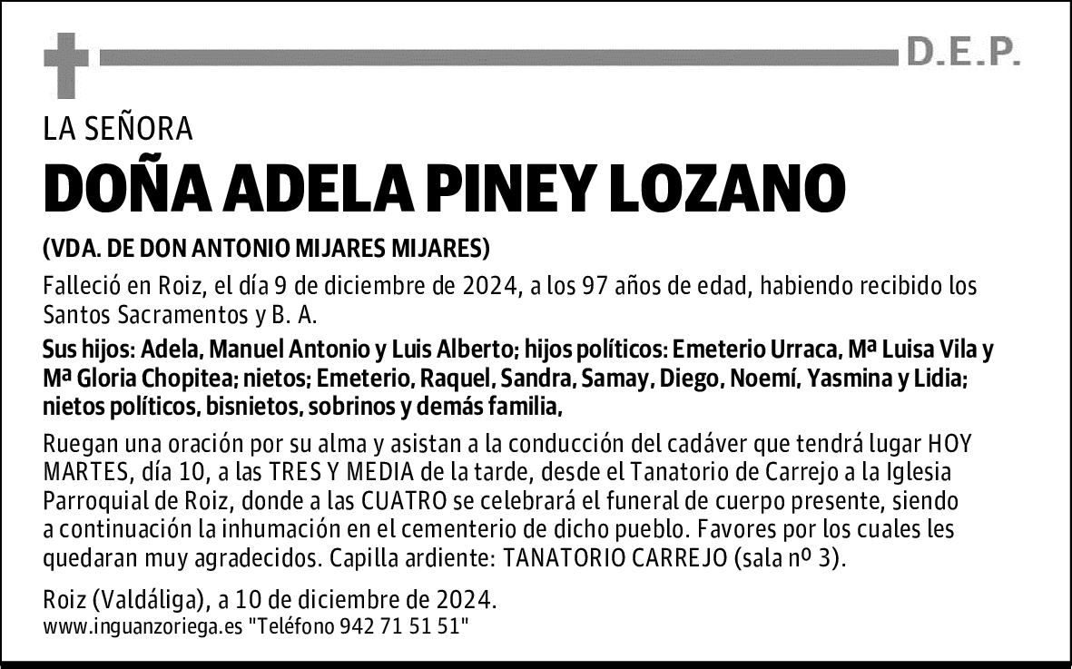 DOÑA ADELA PINEY LOZANO