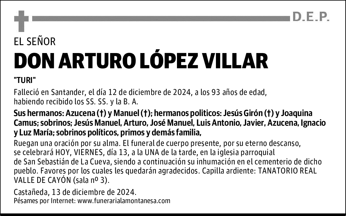 DON ARTURO LÓPEZ VILLAR