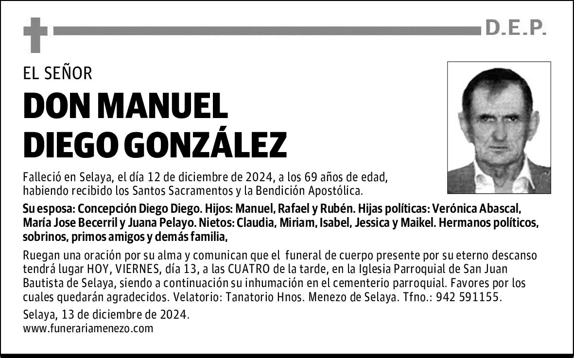 DON MANUEL DIEGO GONZÁLEZ