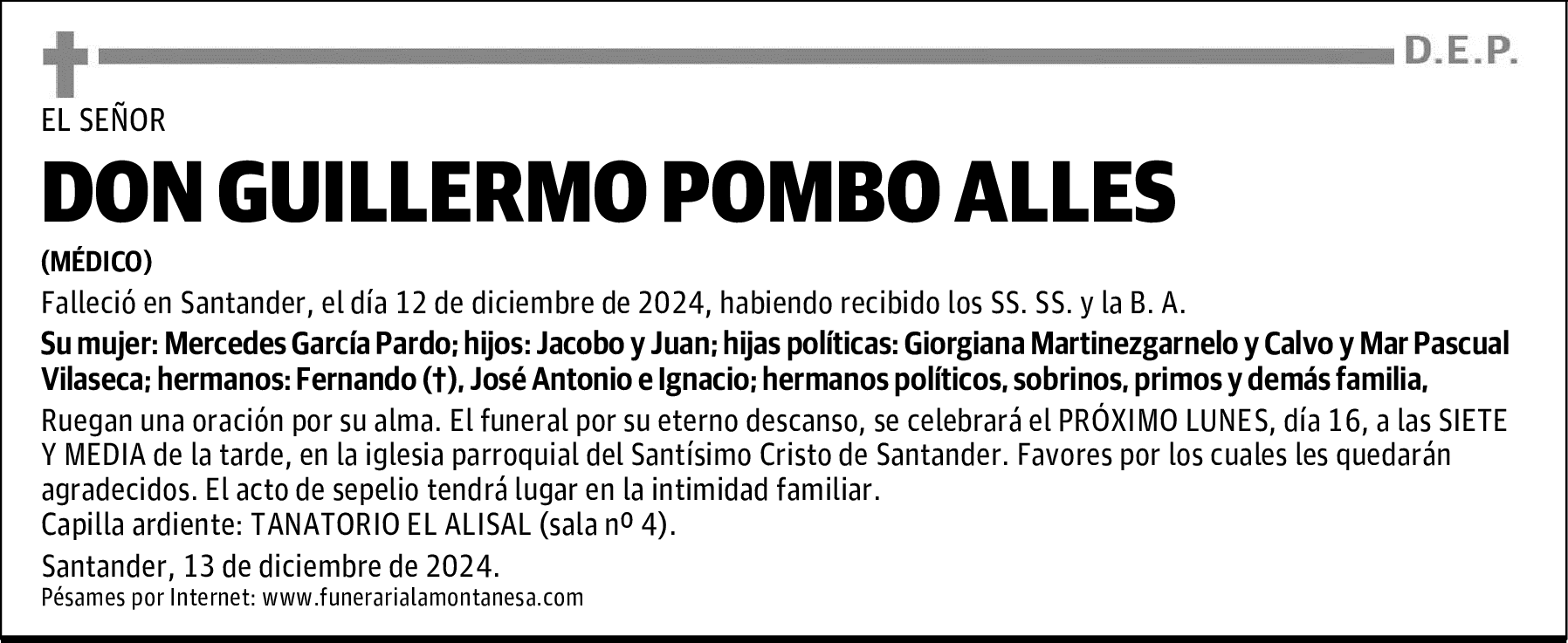 DON GUILLERMO POMBO ALLES