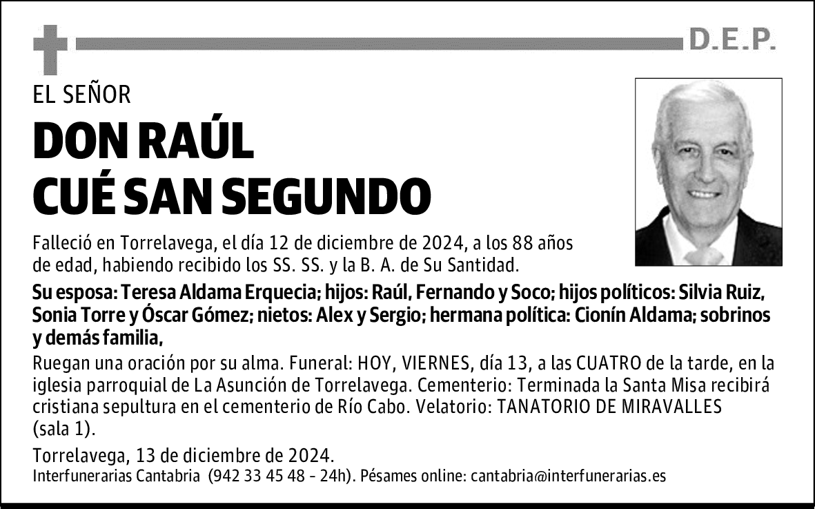 DON RAÚL CUÉ SAN SEGUNDO