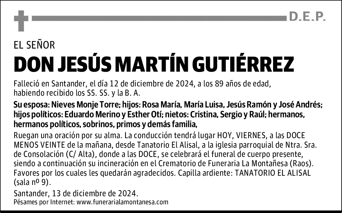 DON JESÚS MARTÍN GUTIÉRREZ