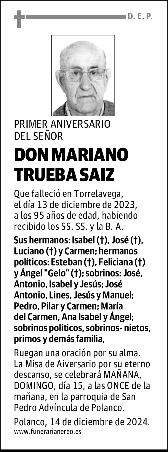 DON MARIANO TRUEBA SAIZ