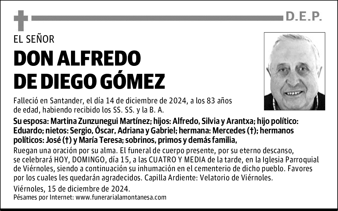 DON ALFREDO DE DIEGO GÓMEZ