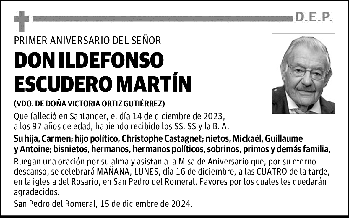 DON ILDEFONSO ESCUDERO MARTIN