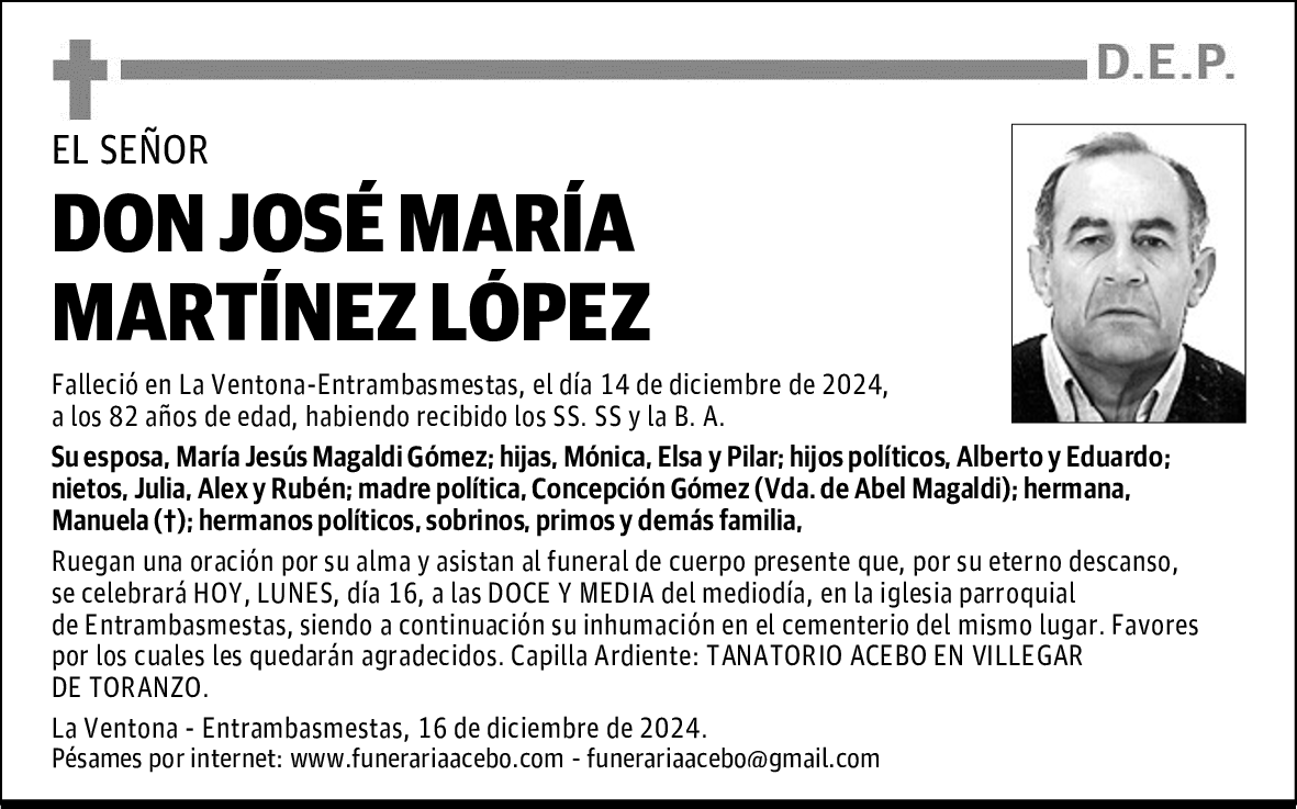 DON JOSÉ MARÍA MARTÍNEZ LÓPEZ