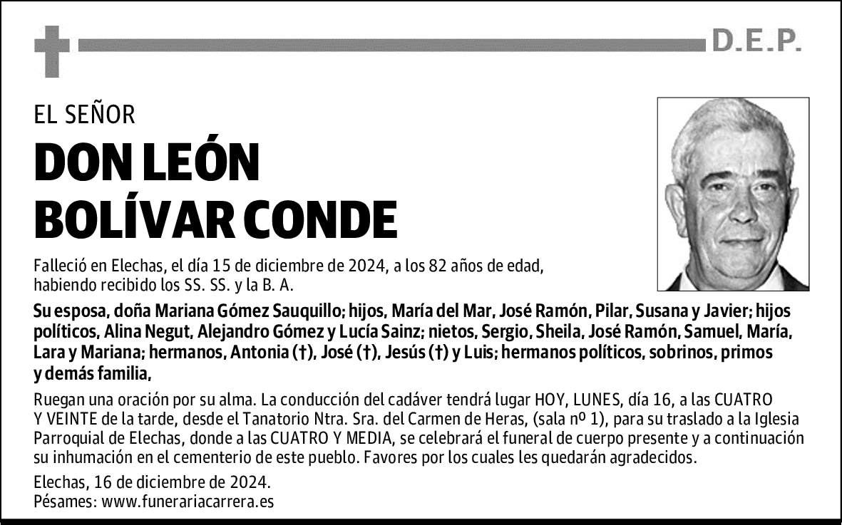 DON LEÓN BOLÍVAR CONDE