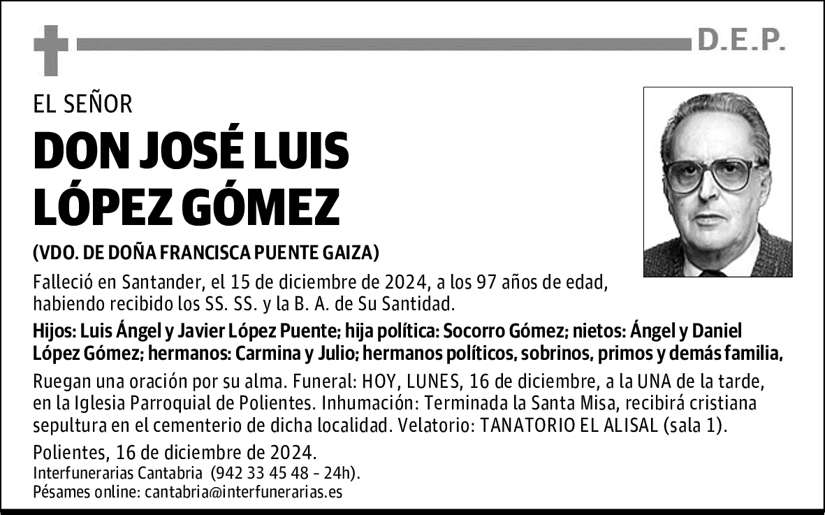 DON JOSÉ LUIS LÓPEZ GÓMEZ