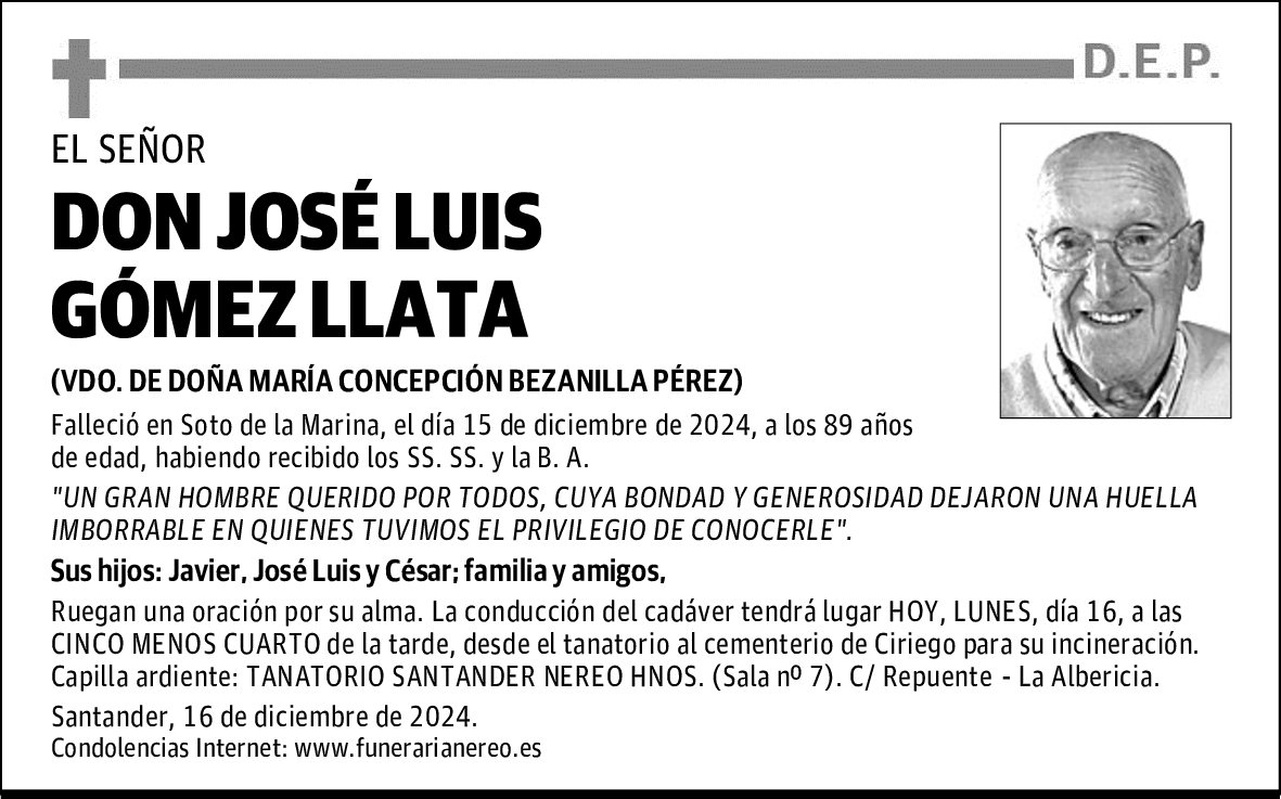 DON JOSÉ LUIS GÓMEZ LLATA