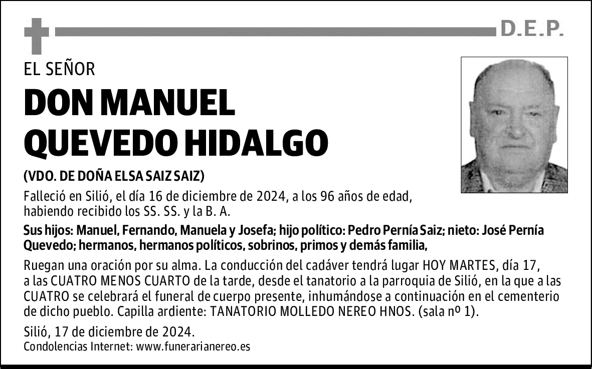 DON MANUEL QUEVEDO HIDALGO