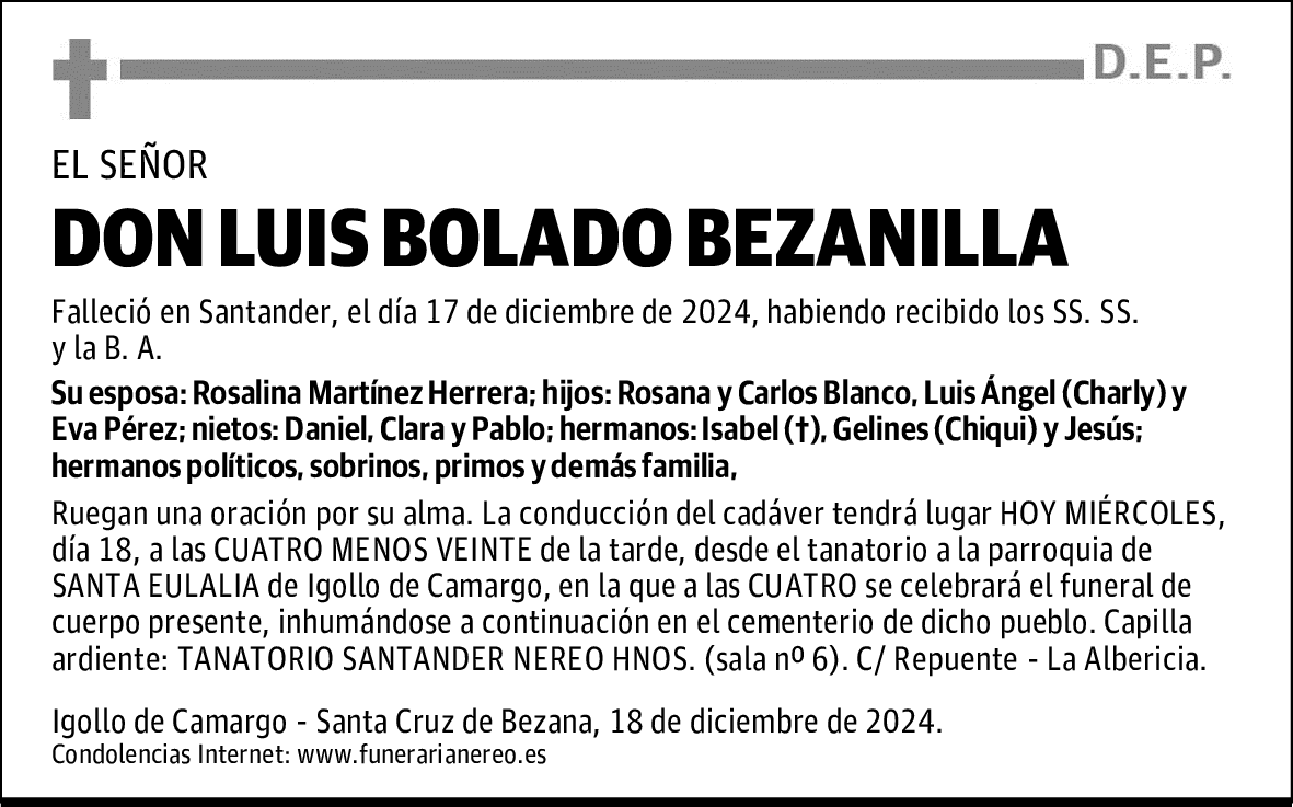 DON LUIS BOLADO BEZANILLA