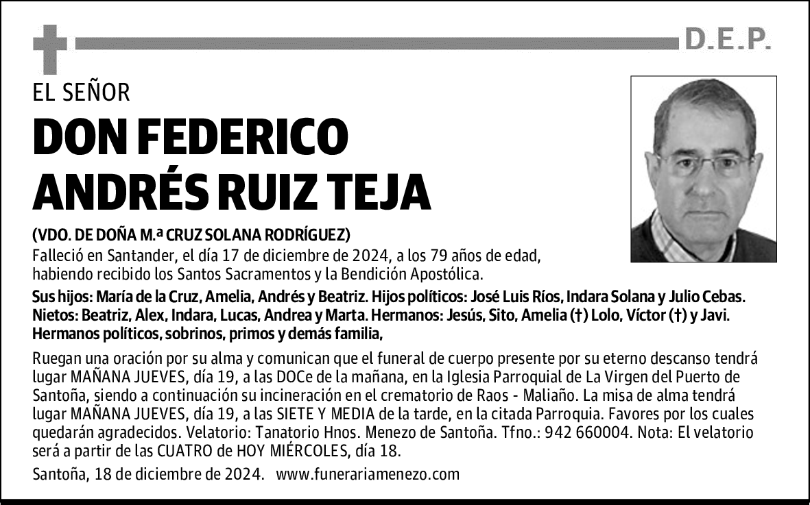 DON FEDERICO ANDRÉS RUIZ TEJA