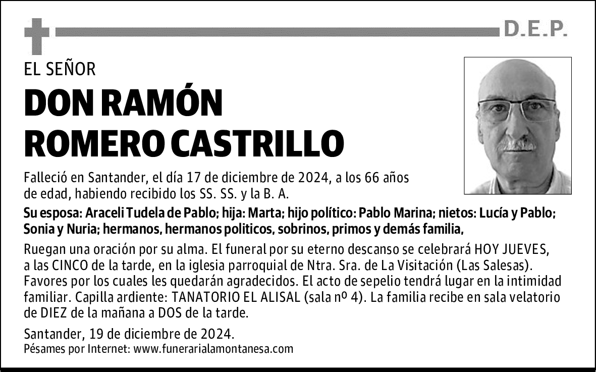 DON RAMÓN ROMERO CASTRILLO