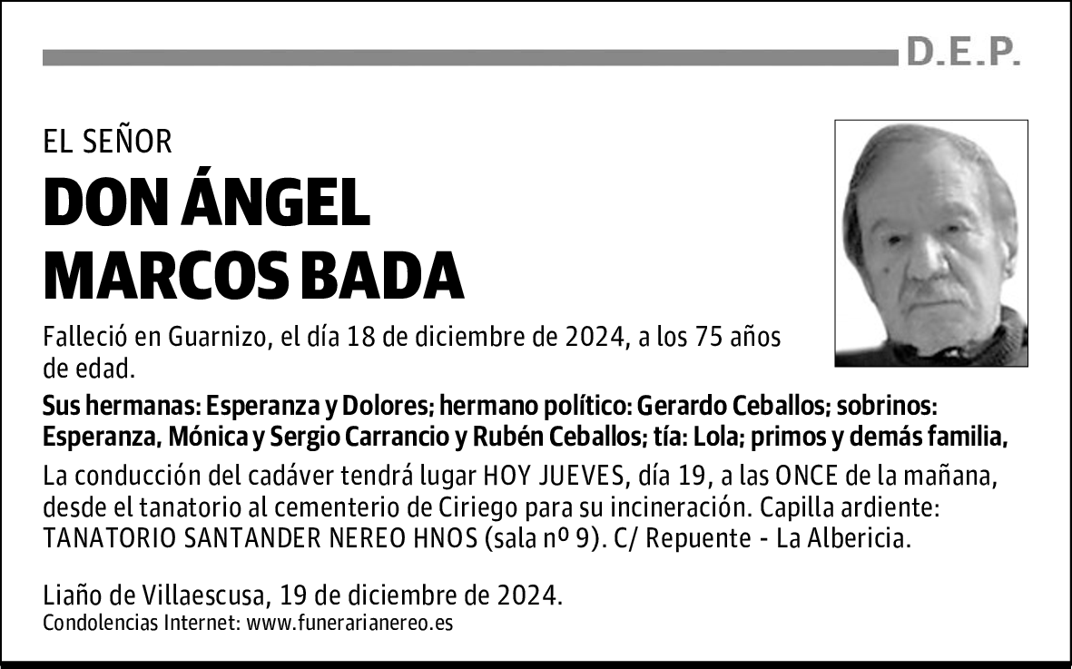 DON ÁNGEL MARCOS BADA