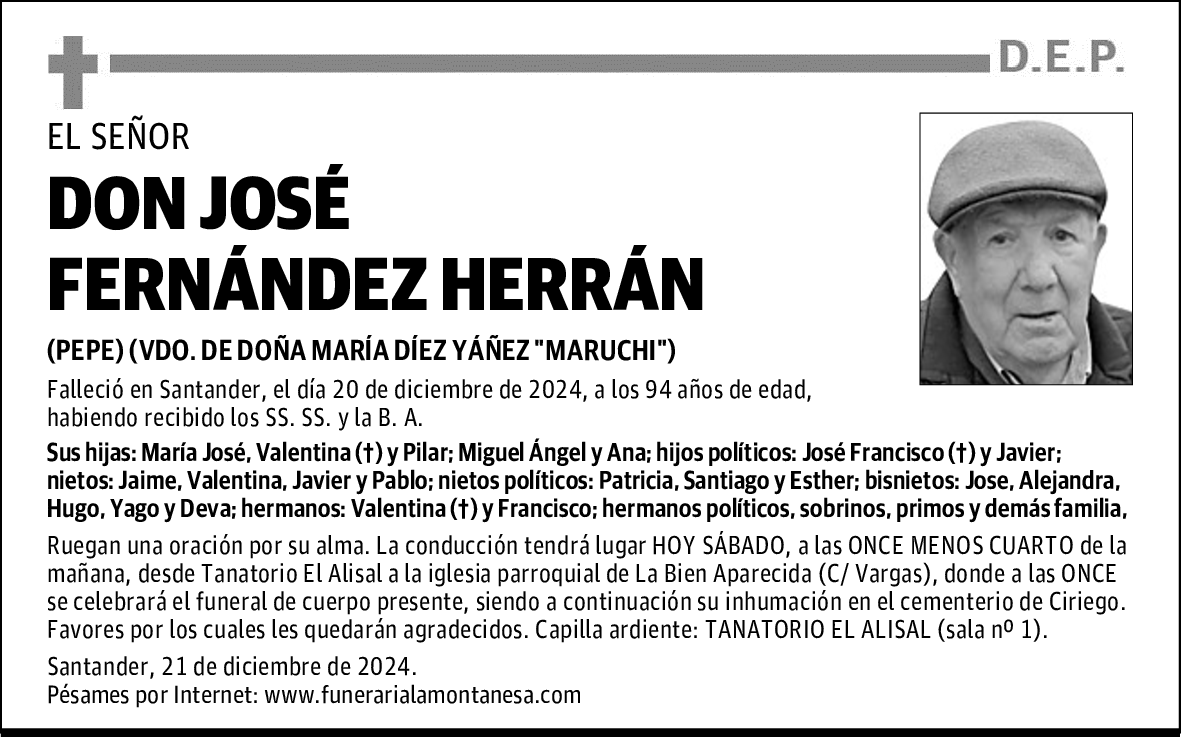 DON JOSÉ FERNÁNDEZ HERRÁN