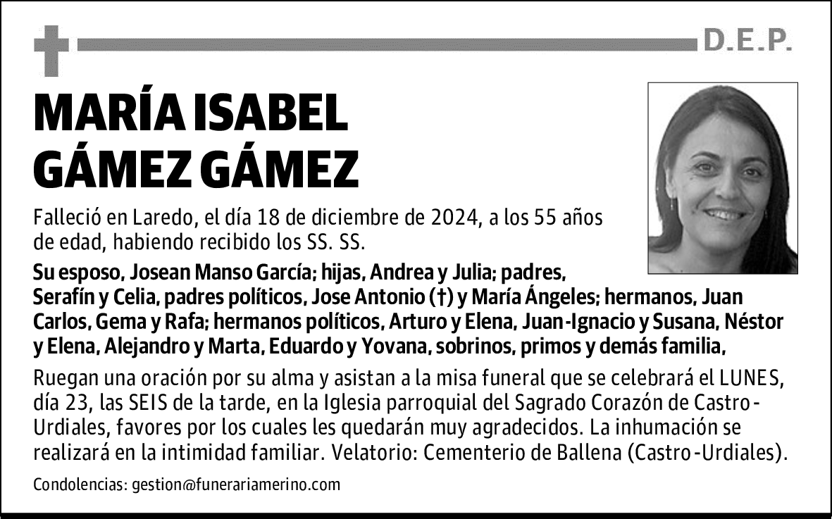 MARÍA ISABEL GÁMEZ GÁMEZ