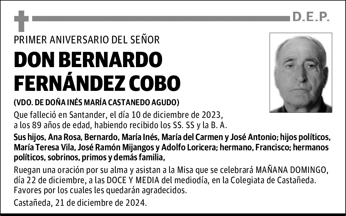 DON BERNARDO FERNÁNDEZ COBO