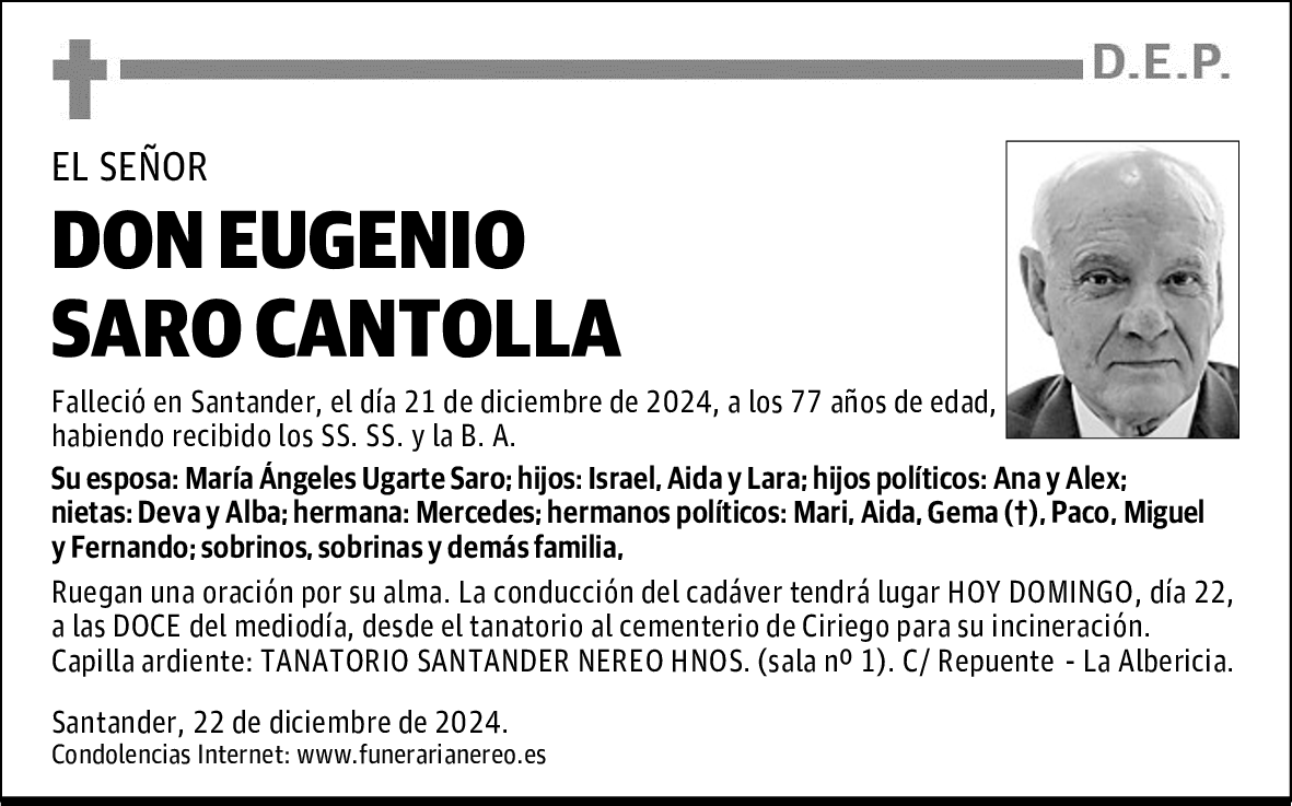 DON EUGENIO SARO CANTOLLA