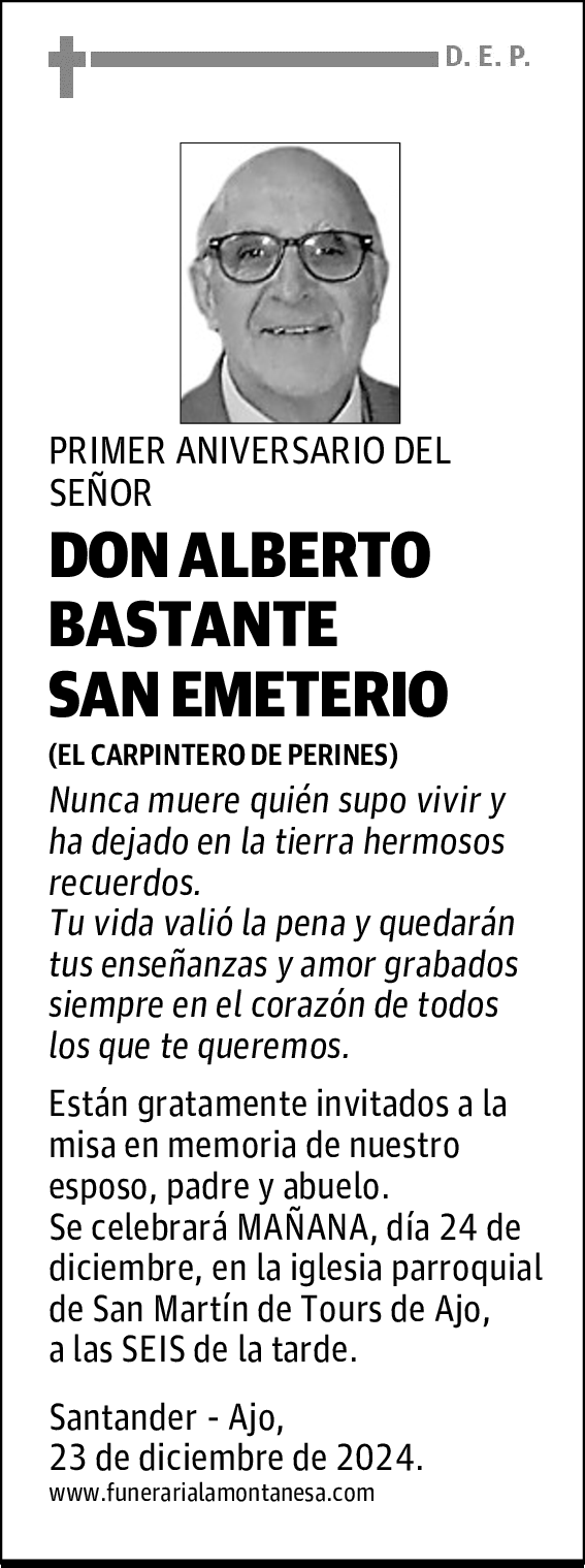 DON ALBERTO BASTANTE SAN EMETERIO