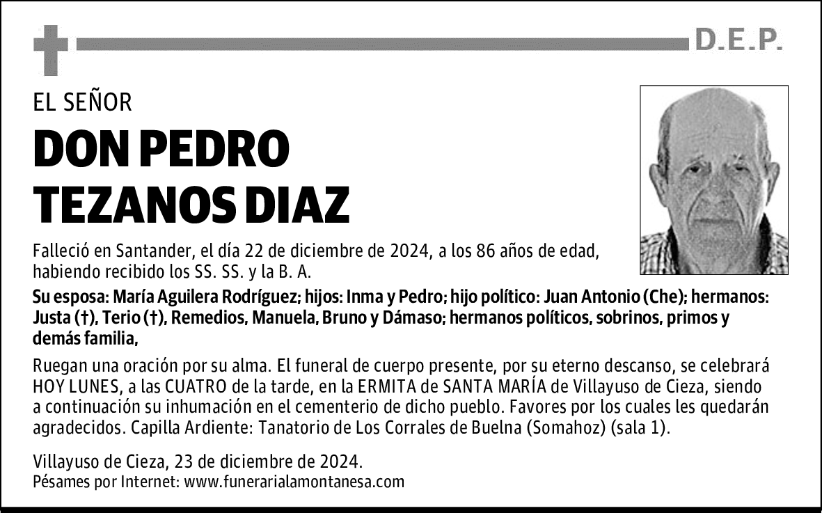 DON PEDRO TEZANOS DIAZ