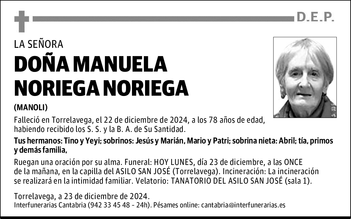 DOÑA MANUELA NORIEGA NORIEGA