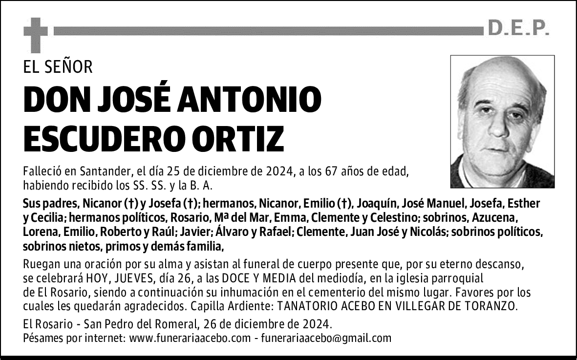 DON JOSÉ ANTONIO ESCUDERO ORTIZ