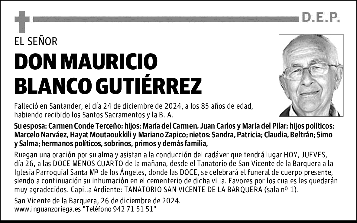 DON MAURICIO BLANCO GUTIÉRREZ