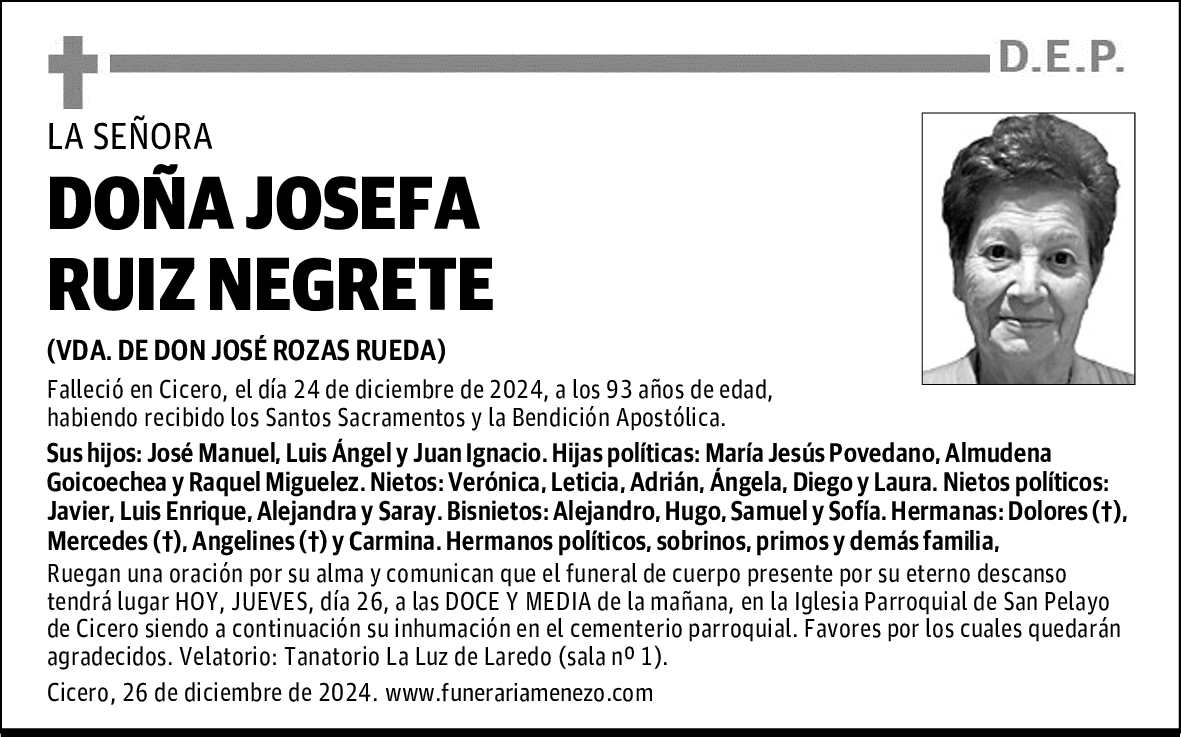 DOÑA JOSEFA RUIZ NEGRETE