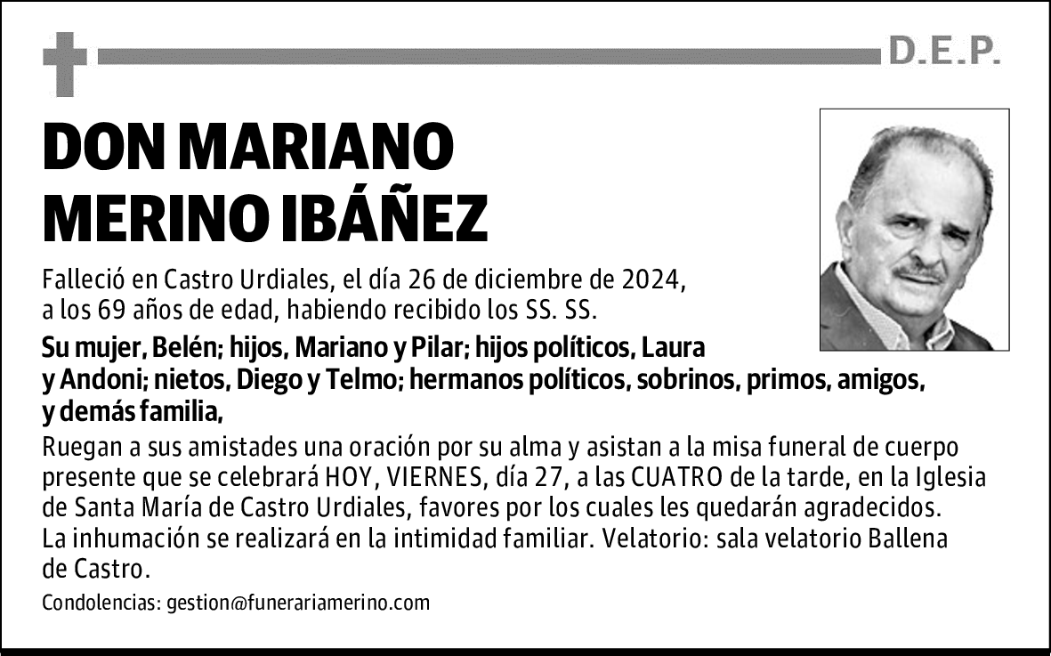 DON MARIANO MERINO IBÁÑEZ