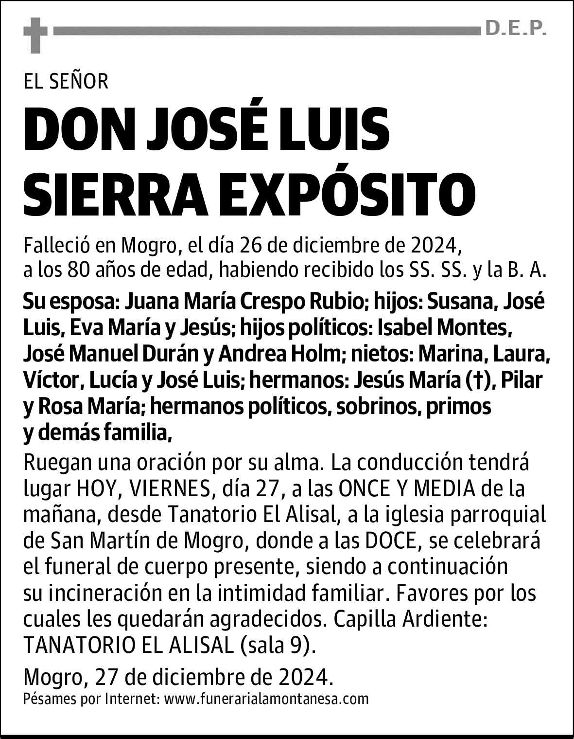 DON JOSÉ LUIS SIERRA EXPÓSITO