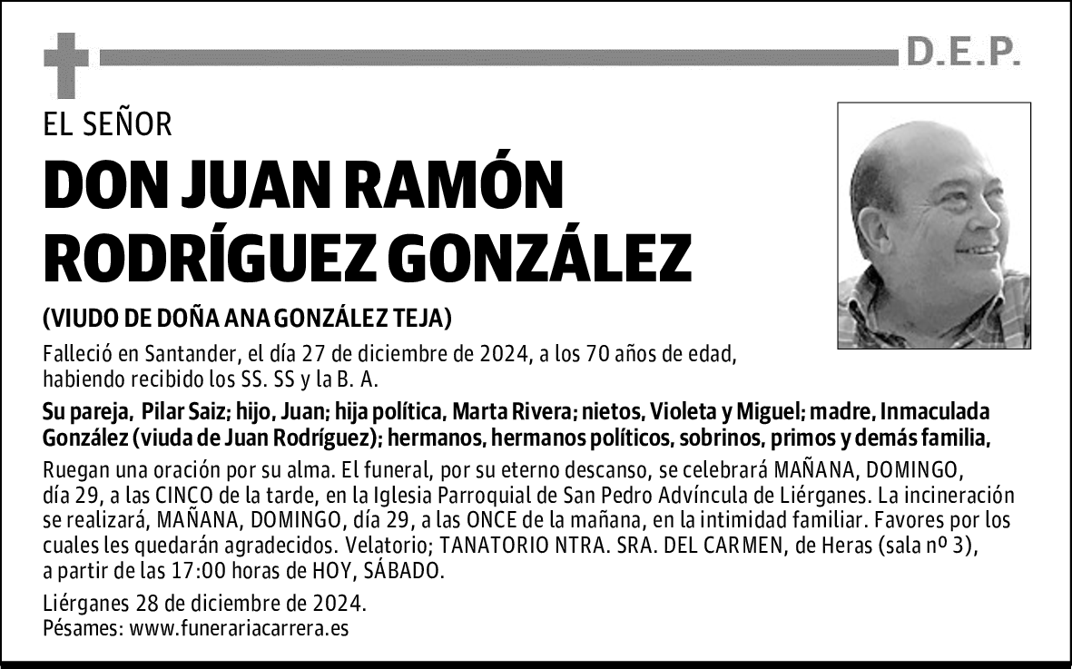 DON JUAN RAMÓN RODRÍGUEZ GONZÁLEZ