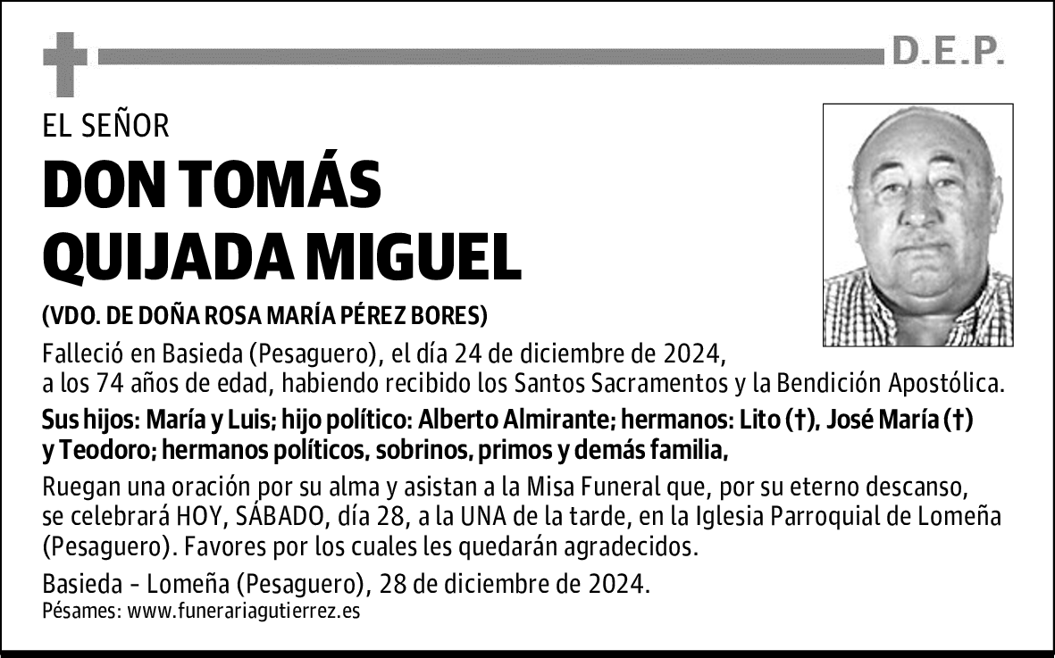 DON TOMÁS QUIJADA MIGUEL