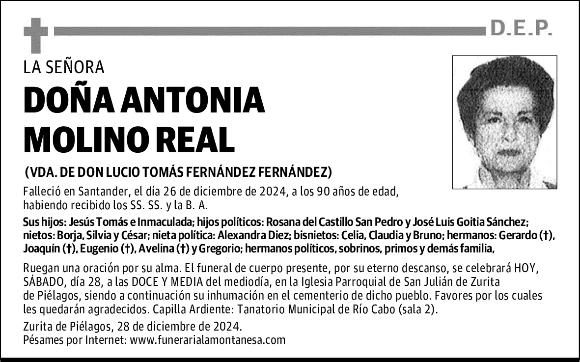 DOÑA ANTONIA MOLINO REAL