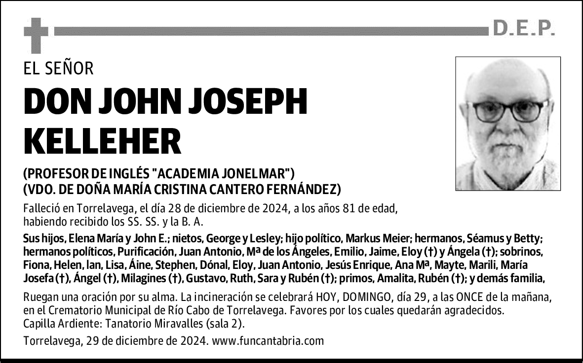 DON JOHN JOSEPH KELLEHER