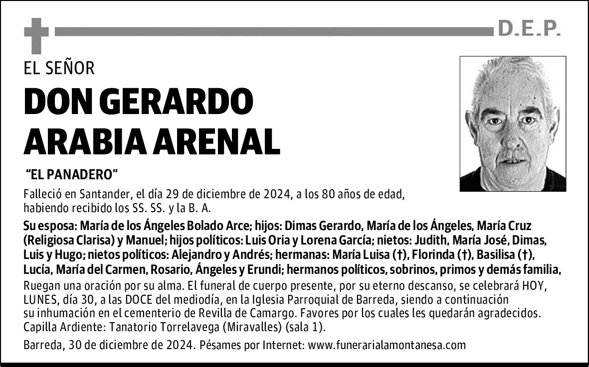 DON GERARDO ARABIA ARENAL