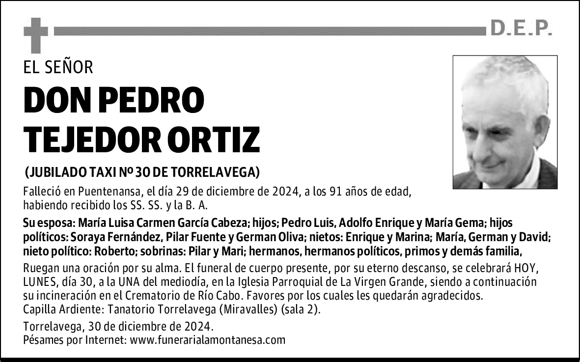 DON PEDRO TEJEDOR ORTIZ