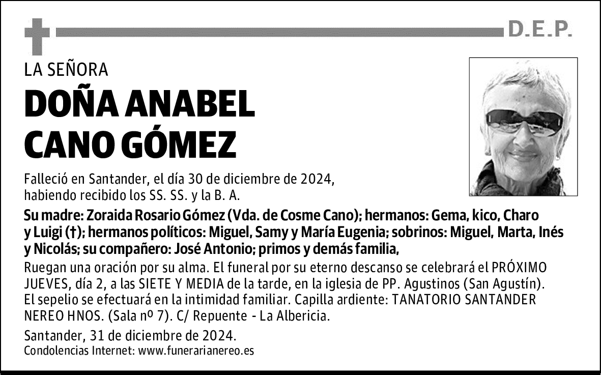 DOÑA ANABEL CANO GOMEZ