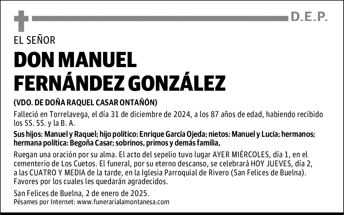 DON MANUEL FERNÁNDEZ GONZÁLEZ